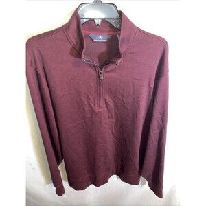 Hart Schaffner Marx Men’s LS Golf Sweat Shirt Size Large Burgundy Athleisure